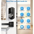 thumbnail image 4 of Veise Smart Keyless Entry Door Lock with Handle, App Control, Electronic Touchscreen Keypad, Auto Lock, Matte Black, 4 of 9