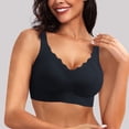 thumbnail image 2 of Sujetador sin aros y sin costuras con relleno y escote festoneado para mujer: bralette suave y cómodo sin aros, cobertura total, informal y sexy, 2 of 5