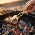 thumbnail image 4 of European Vintage Salad Tongs, Carved Pattern Serving Tongs for Bread Pasta, Gold Stainless Steel Kitchen Tongs for Buffet Party, BBQ Grill Tongs 8 inch, 4 of 4