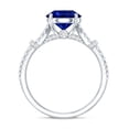 thumbnail image 2 of Rosec Jewels Certified Lab Grown Blue Sapphire Engagement Ring - 2.7 Carat - AAAA Grade Sapphire Diamond Ring - with Jewelry Box, 925 Sterling Silver, US 4.00, 2 of 8