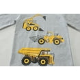 thumbnail image 5 of POPTEM Toddler Boys Cotton Pajamas Long Sleeve Excavator Printed Casual Sleepwear Sets Gray 2T, 5 of 8