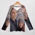 thumbnail image 3 of The Twilight Saga Womens T Shirts V Neck Long Sleeve Tops Causal Loose Summer T-Shirts XL, 3 of 7