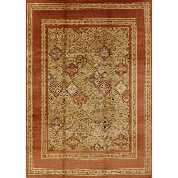 Ahgly Company Machine Washable Indoor Rectangle Industrial Modern Mahogany Brown Area Rugs, 5' x 7'