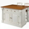 thumbnail image 3 of Homestyles Monarch Wood Kitchen Island Set in Off White, 3 of 17