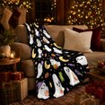 thumbnail image 3 of Whimsical Halloween Ghost Pattern Playful Spirits Candy Treats, Festive Halloween Scene, Warm Flannel Blanket for Living Room and Family Room, Art Lovers Halloween Gift, Festive Home Decor, 3 of 9