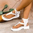 thumbnail image 1 of Tranfacy Chaussures d'Été, Sandales à Plateforme pour Femmes, Sandales de Plage Mode Décontractées Polyvalentes et Raffinées pour Femmes avec Décoration, Mode Printemps et Été, 1 of 4
