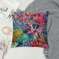 thumbnail image 2 of Fenyluxe Corals Colorful Artwork Light Blue Orange Red Blue Pillow Cover Decorative Couch Pillow Cover for Sofa,Cushion Case Indoor Outdoor Home Decoration 18x18in, 2 of 5