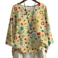 thumbnail image 1 of CLOOCL Women Oversized Blouse Christmas Gift 3D Print Long Sleeve Plus Size Casual Tops, 1 of 6