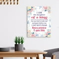 thumbnail image 3 of I Am The Daughter Of a King Inspirational Bible Wall Art Canvas,Verses Christian Canvas Framed Wall Art Ready to Hang for Girls Women Christians Bedroom Office Livingroom Home Wall Decor 12''''x15'''', 3 of 6