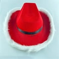 thumbnail image 6 of Beugl Cowgirl Hat Clearance, Christmas Hat with Led Lights Cowboy Hat Western Cowboy Red Hat Santa Trimmed Lights Hat Cowboy Hats for Women Cowboy Hat Men, Hats for Men Red One Size, 6 of 7