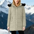 thumbnail image 2 of Women's Winter Puffer Coat Winter Sherpa Lined Faux Fur Hooded Mid Long Parka Coat Fleece Lined Down Jacket Waterproof Faux Fur, 2 of 7