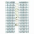 thumbnail image 2 of Achim Hunter Indoor Polyester/Cotton Light Filtering Checkered Curtain Panel, Ice Blue, 42-in W x 63-in L, 2 of 6