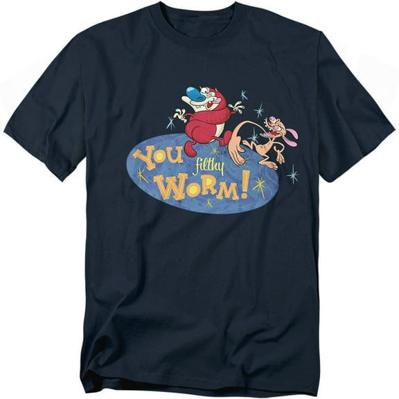 Ren And Stimpy T-Shirt You Filthy Worm! Unisex Graphic Tee For Men & Women
