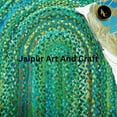 thumbnail image 5 of Jaipur Art And Craft Bohemian Hand Braided Green Color Cotton Chindi Area Rug Home Décor Oval Carpet Rug Size - (7x9 Sq Feet), (84x108 Inches), (210x270 CM), 5 of 6