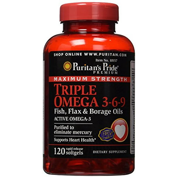 Puritan's Pride Maximum Strength Triple Omega 369 Fish, Flax & Borage
