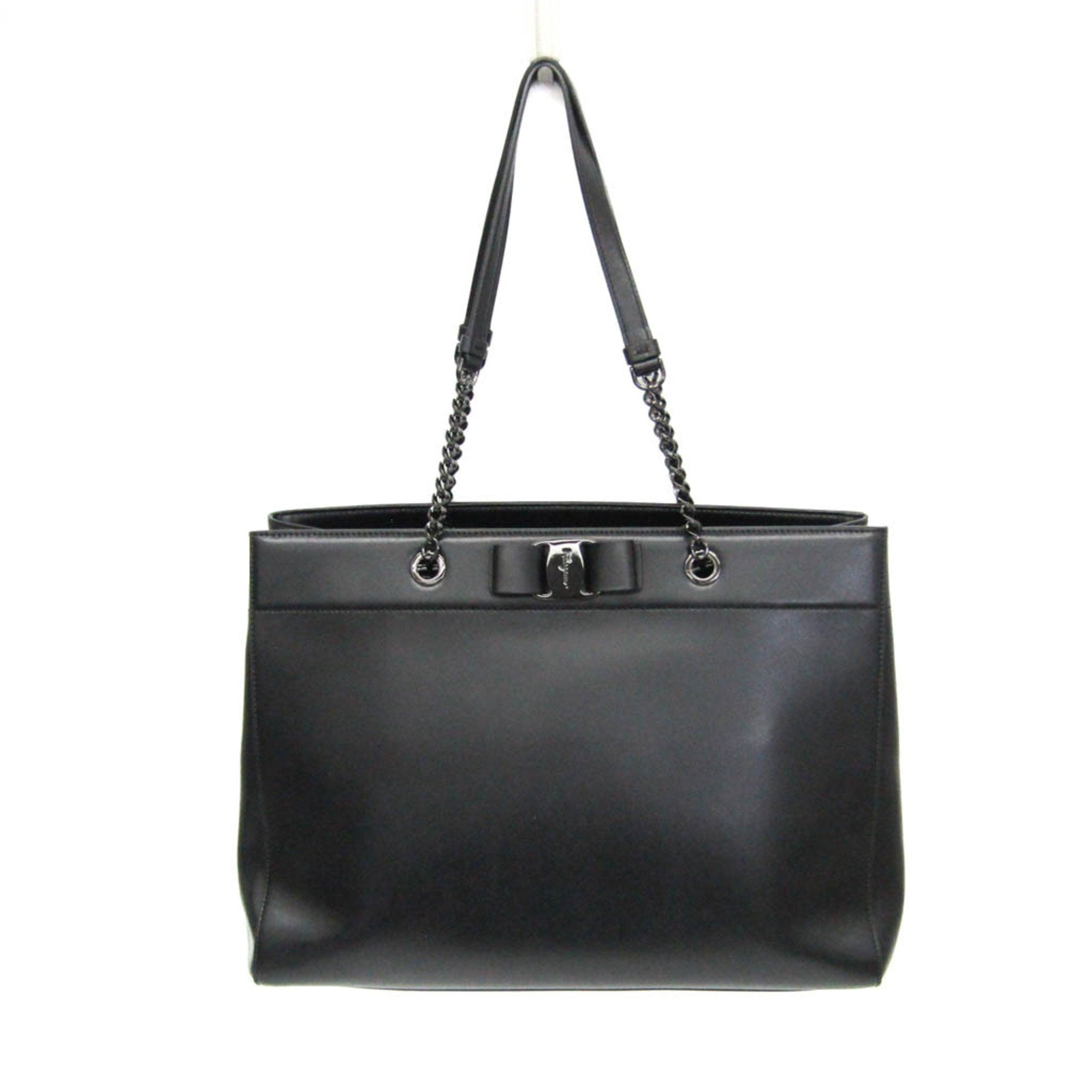 ■FERRAGAMO■ Barau Tote Bag Black 21I290734058 21I290734058 Ferragamo | Large black tote bag | Savannahs