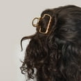 thumbnail image 5 of Kitsch Metal Open Shape Puffy Claw Clip 1 Piece, All Hair Types, Gold Color, 5 of 8