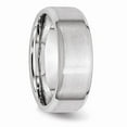 thumbnail image 4 of White Cobalt Ring Band Wedding Beveled Standard Edge Satin and Polished 8mm, 4 of 6