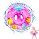 thumbnail image 5 of Lindo Anillo Piscina Con Asa Asiento Accesorios para () Rosa, 5 of 9