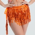 thumbnail image 2 of Miqool Women's Tassel Sequin Skirt Belly Dance Hip Scarf Sparkly Glitter Fringe Wrap Skirt Rave Party Festival Costume for Women and Girls, 2 of 4