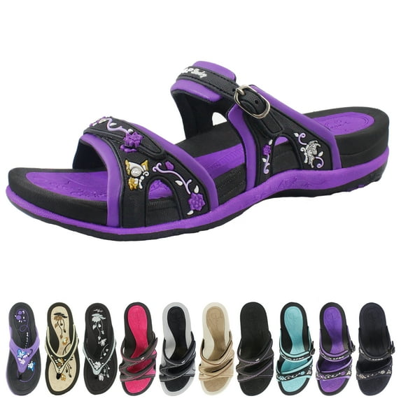 GP Signature Slide Sandals for Women: 6875 Lilac-22, EU41 (US Size 10-10.5)