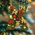 thumbnail image 5 of Christmas Tree Ornaments 2D Acrylic Monogram Pendants With Santa Hat 26 Letters For DIY Crafts And Home Decor, 5 of 5