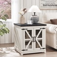 thumbnail image 5 of Joaxswe Side Table with Charging Station, Adult End Table with Storage & USB Ports, Small Wooden Nightstand for Living Room, Bedroom, White, 5 of 8