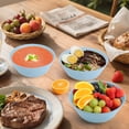 thumbnail image 3 of Homienly Wheat Straw Bowls 36 Oz Set of 6 - Unbreakable Microwave Safe Soup Bowls & Cereal Bowl, Reusable Plastic Bowls for Kitchen, Dining, Camping, Party, Dishwasher Safe Ramen Bowl (Sky Blue), 3 of 9