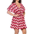 thumbnail image 4 of HAPPY BAY Women's Loose Swimsuit Cover Ups Mini Caftan XL-XXL Ruby, Allover, 4 of 4