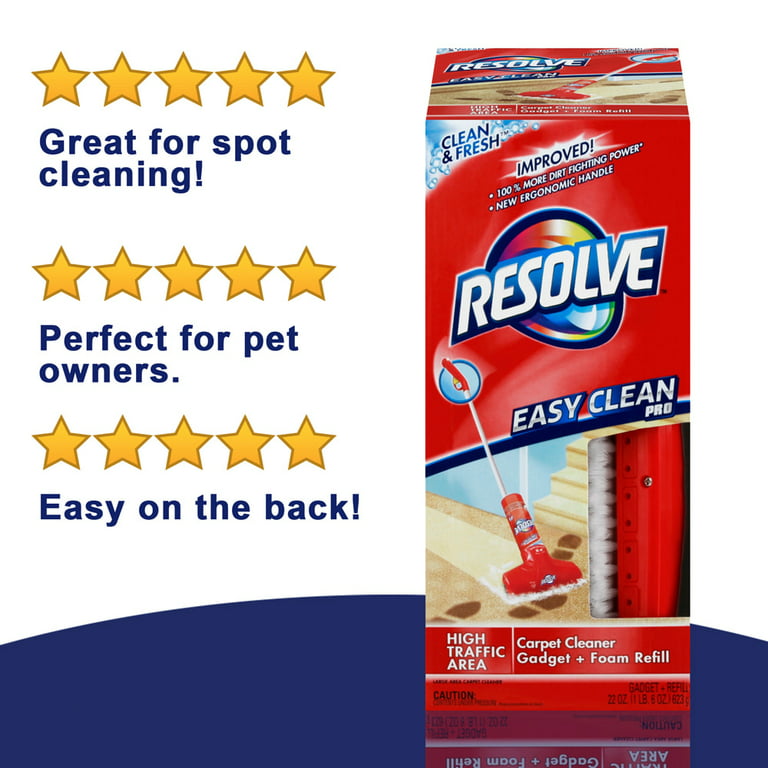 Resolve Pet Expert Easy Clean Carpet Cleaner Gadget + Foam Spray