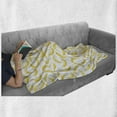 thumbnail image 6 of Yellow and White Soft Flannel Fleece Blanket, Cartoon Style Bananas Pattern Exotic Fresh Ripe Fruit Healthy Tropical, Cozy Plush for Indoor and Outdoor Use, 50" x 70", Yellow White, by Ambesonne, 6 of 6