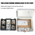 thumbnail image 2 of Locking Medium Steel Cash Box with Money Tray Lock Box, 2 of 8