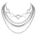 thumbnail image 4 of OFFIGAM Chain Necklace Women Heart Shaped Simple Clavicle Chain 1Set, 4 of 8