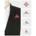 thumbnail image 3 of INSPIRE CHIC Men's Pocket Squares Solid Color Handkerchiefs Dark Red One Size, 3 of 4