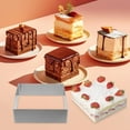 thumbnail image 4 of EeaseCA Square Mousse Mold Stainless Steel Cake Ring Mousse Cutter Cake Mold Dessert Ring Pastry Mould Baking Tool (Silver 9 Inch), 4 of 9