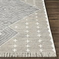 thumbnail image 3 of Surya Bursa BUR-2301 96 x 120" Rectangle Plastic Rug in Charcoal/Gray/Cream, 3 of 7