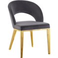 thumbnail image 1 of Meridian Furniture Roberto Gray Velvet Dining Chair, 1 of 7