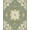 Green Cream Gold, Pattern 1, variant on ODIKA Traditional Center Motif Distressed Border Vintage Boho Faded Playful Expressive Stain Resistant Low Profile for Dorm Room, Small Living Apartment