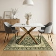 thumbnail image 3 of ODIKA 5'x7' Washable Area Rug Forest Vintage Central Motif Faded Ivory Accent Traditional Design for Dining Room, Under Table, Home Office, Non-Slip Chair-Friendly, 3 of 7