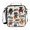 Cat Play Rock Guitar, variant on Haosy Dachshund and Cherry Reusable Lunch Box Men/Women Insulated Lunch Bag for School Picnic Travel