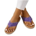 thumbnail image 7 of Summer Sandals Clearance, Xunlbb Women's Fashion Casual Clip-Toe Spring And Summer New Breathable Fisherman Flat Sandals(Purple,Size:41), 7 of 7