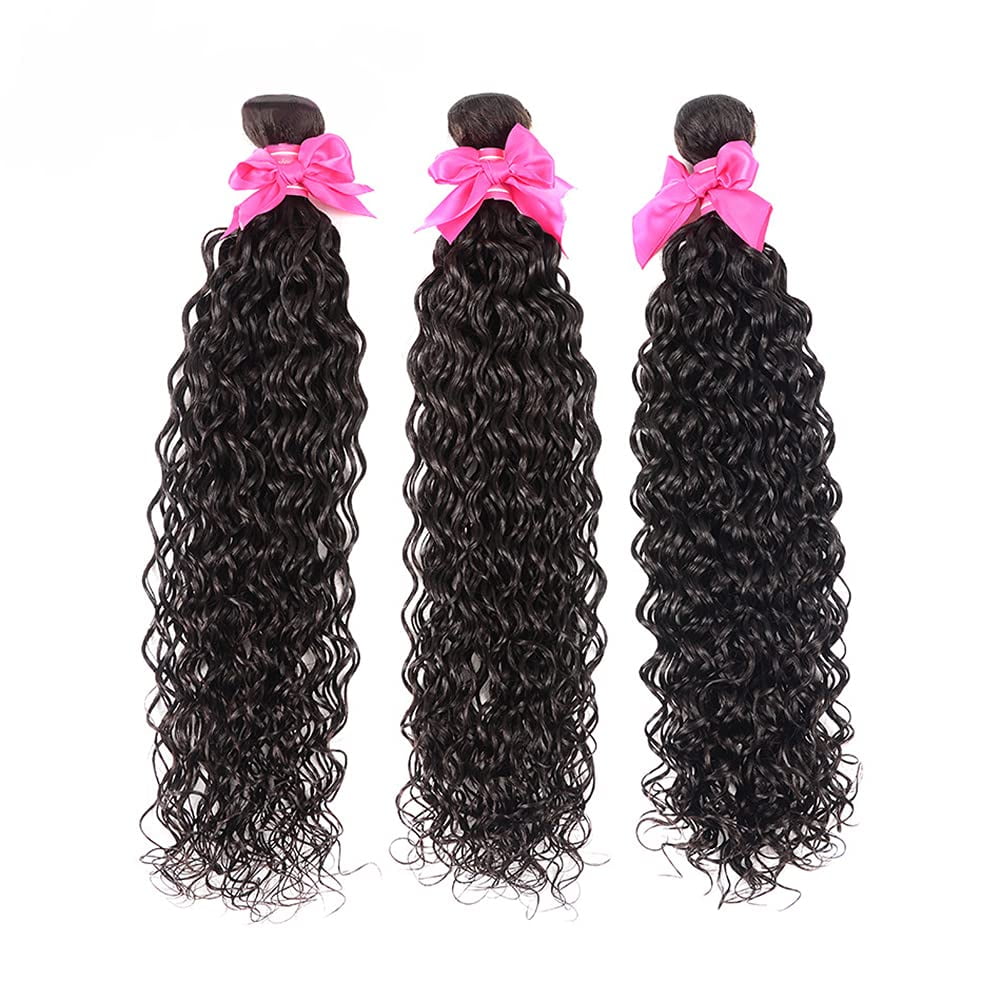 Ustar Brazilian Virgin 3 Bundles Water Wave 100% Human Hair 10"12"14"