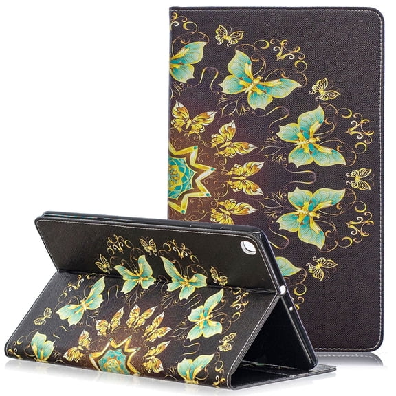 Galaxy Tab A 10.1 2019 Case SM-T510 T515, Allytech Premium PU Leather Slim Fit Folio Stand Soft TPU Back Cover for Samsung Galaxy Tab A 10.1 Inch 2019 Released, Butterfly