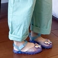 thumbnail image 6 of Viluyesy Girls Jelly Sandals Kids Summer Closed Toe Hook Loop Strap Glitter Butterfly Beach Water Shoes Purple Size 13 Little Kids, 6 of 10