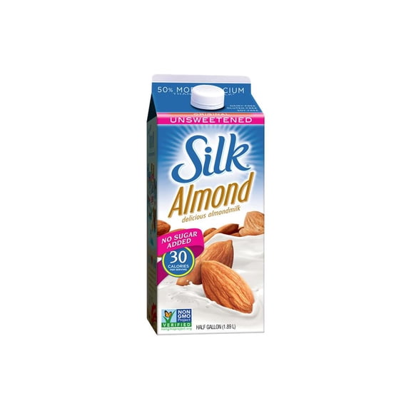 Silk Almond Milk, Unsweetened Original, 32 oz Aseptic Box