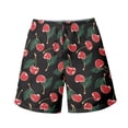 thumbnail image 2 of Binienty Men's Board Shorts Beach Swim Trunks With Red Cherry Print - Breathable Quick Dry for Summer Vacation and Water Activities, 2 of 5