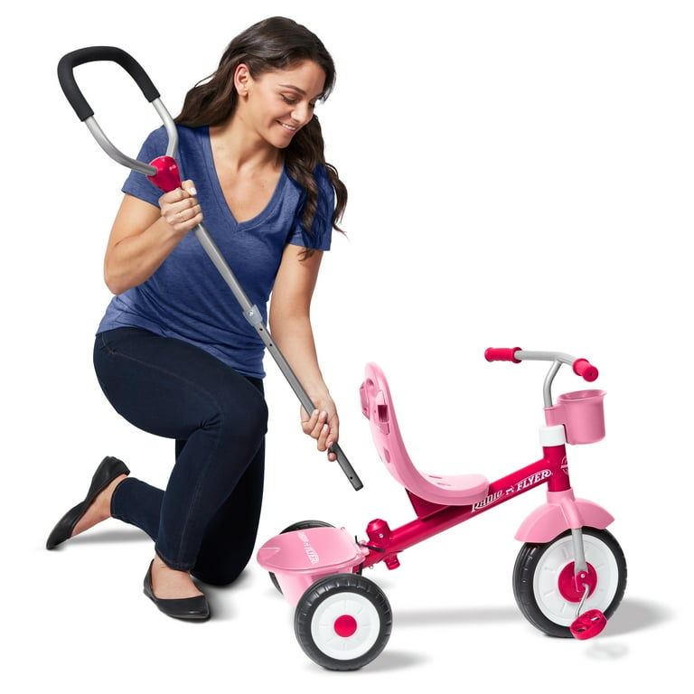 Radio Flyer, 4-in-1 Stroll 'N Trike with Activity Tray, Pink