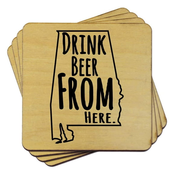 Alabama Drink Beer From Here Coasters