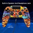 thumbnail image 3 of Wireless Controller Compatible with P4/P4 Slim/P4 Pro/Windows PC, Graffiti, 3 of 7