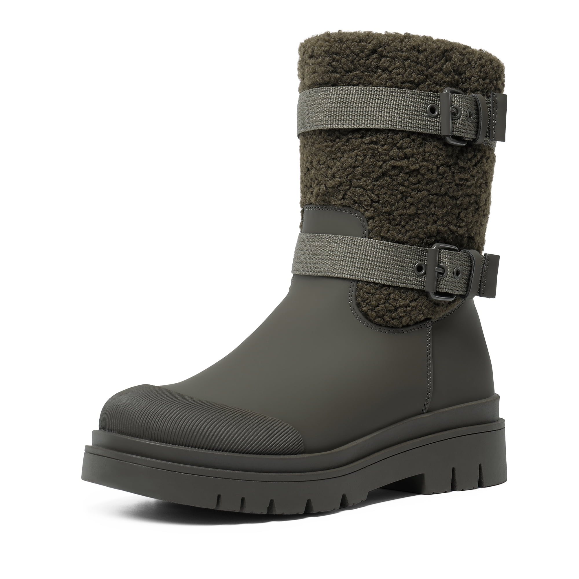 Dream Pairs Women's Winter Anti Slip Rubber MidCalf Outdoor Boots Warm Waterproof Snow Boots